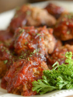 Gluten Free Slow Cooker Tangy Turkey Meatballs Picture