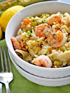 One Pan Lemon Artichoke & Shrimp Orzo Photo