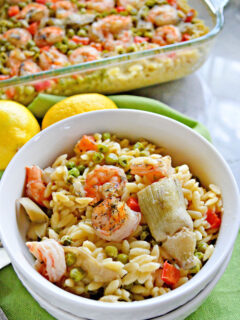 One Pan Lemon Artichoke & Shrimp Orzo Picture