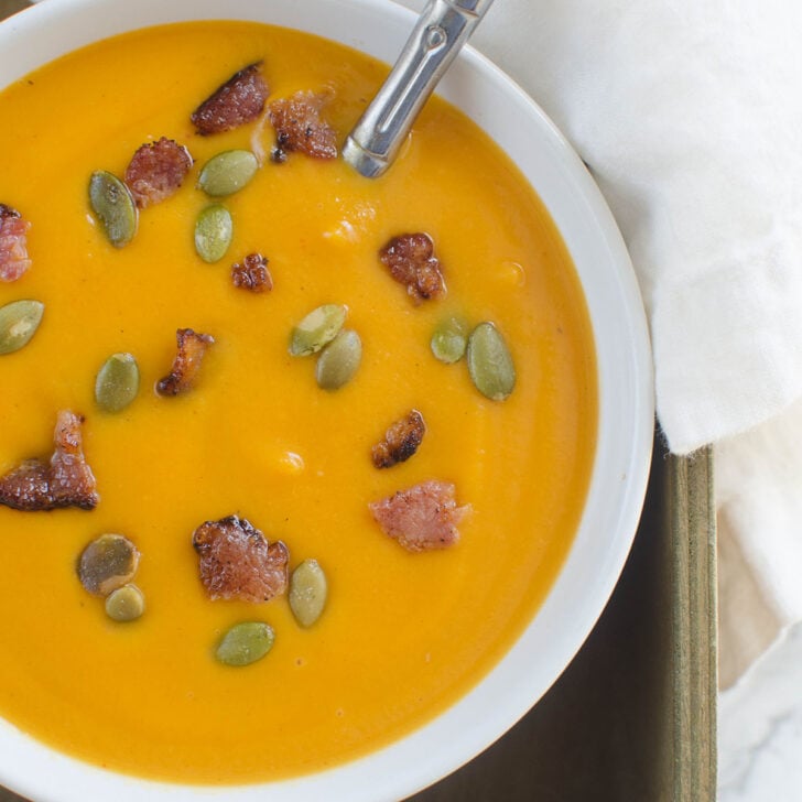 Paleo Butternut Squash and Bacon Soup Photo