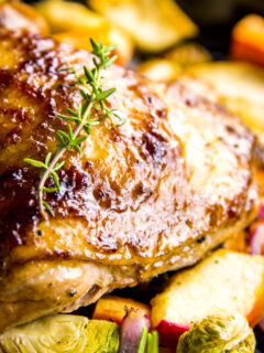 Balsamic Glazed Chicken and Winter Vegetable Sheet Pan Dinner Image