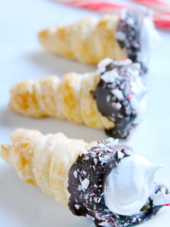 Chocolate Peppermint Cream Horns Image