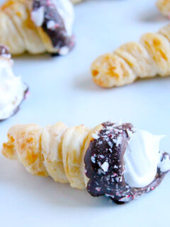 Chocolate Peppermint Cream Horns Picture