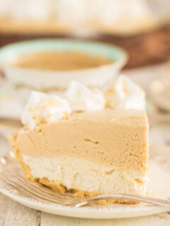 Double Layer No Bake Peanut Butter Cheesecake Image