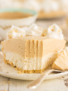 Double Layer No Bake Peanut Butter Cheesecake Pic