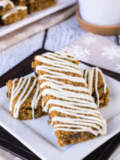 Iced Gingerbread Oatmeal Bars Image