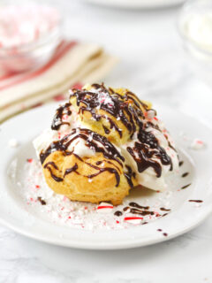 Peppermint Bark Cream Puffs Image