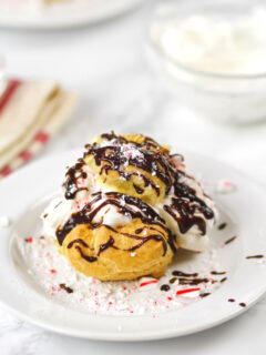 Peppermint Bark Cream Puffs Pic
