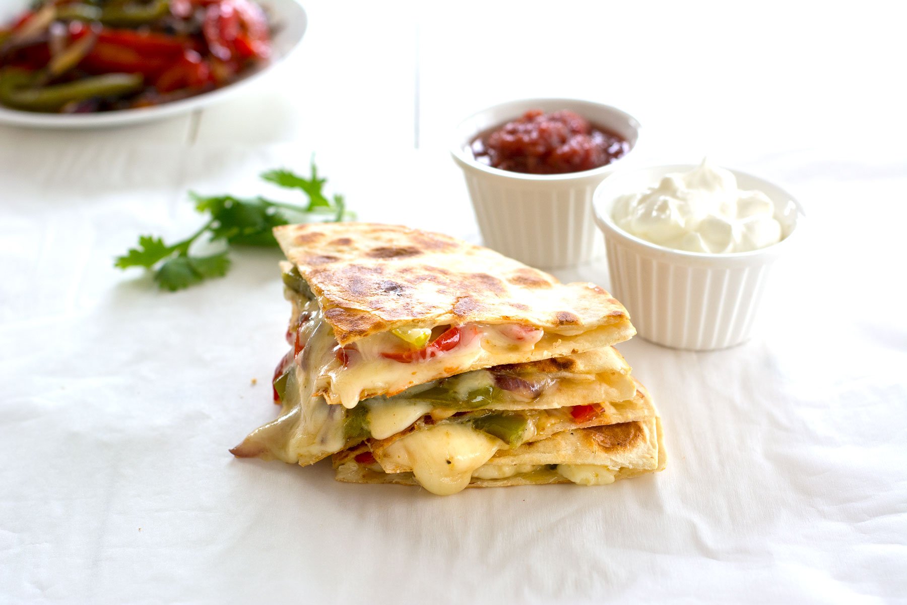 Veggie Fajita Quesadillas Recipe-image
