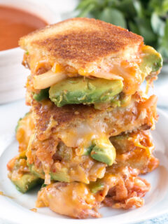 Avocado Kimchi Grilled Cheese with Thai Spiced Tomato Soup Image