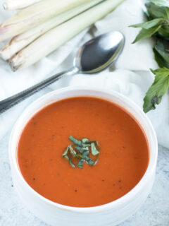 Avocado Kimchi Grilled Cheese with Thai Spiced Tomato Soup Pic