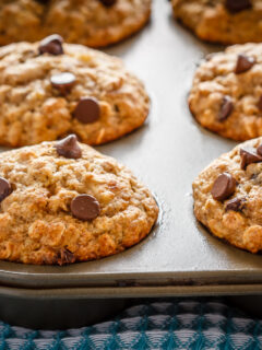 Chocolate Chip Banana Oatmeal Muffins Image