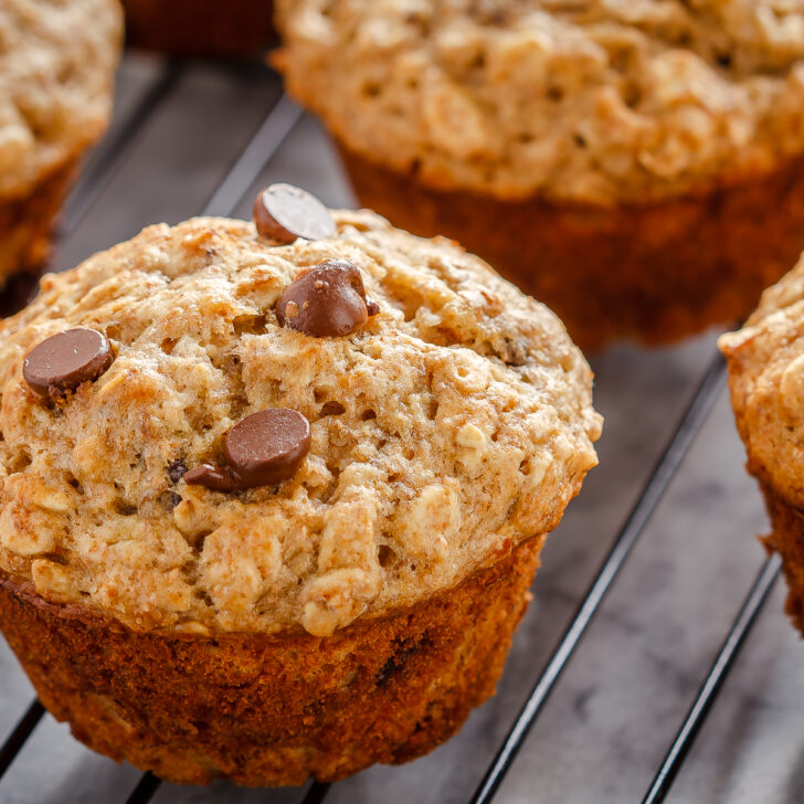 Chocolate Chip Banana Oatmeal Muffins Photo