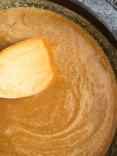 Chocolate Peanut Butter Banana Upside Down Cake Image
