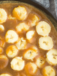 Chocolate Peanut Butter Banana Upside Down Cake Pic