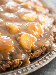 Chocolate Peanut Butter Banana Upside Down Cake Picture