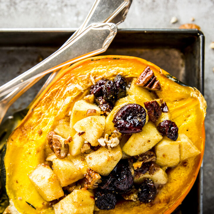 Cranberry Apple Stuffed Acorn Squash Photo
