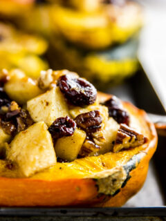 Cranberry Apple Stuffed Acorn Squash Picture