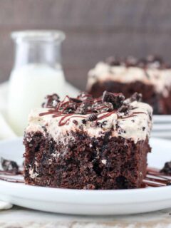 Mocha Oreo Poke Cake Image