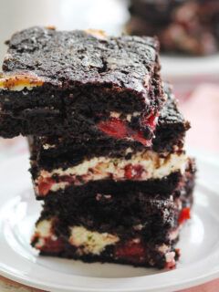 Chocolate Cherry Cheesecake Bars Image