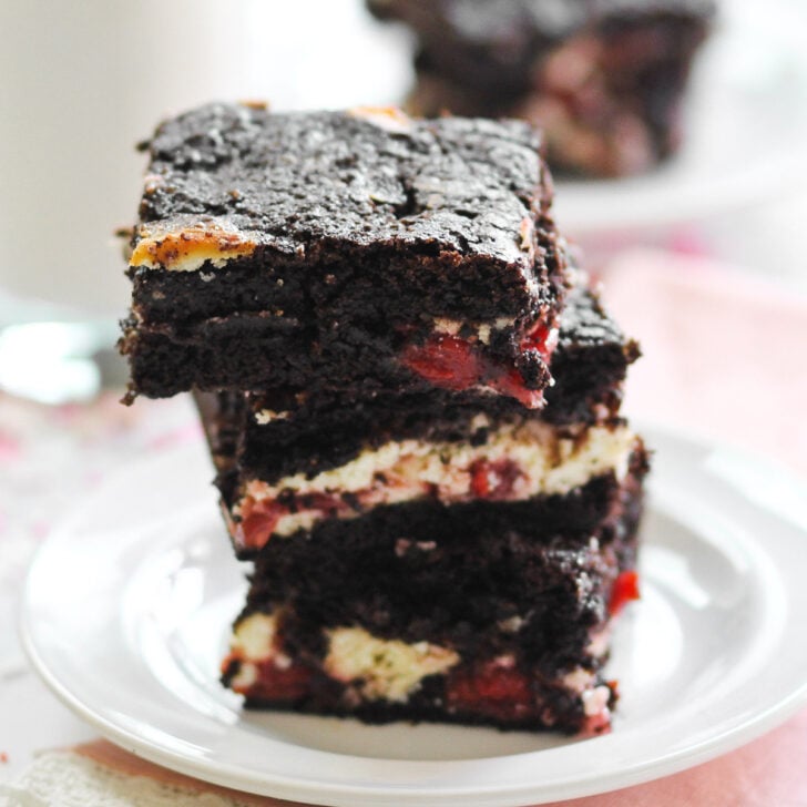 Chocolate Cherry Cheesecake Bars Photo