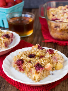 Raspberry Apple Baked Oatmeal Image