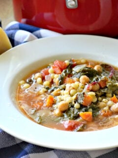 Garbanzo Bean Vegetable Soup with Pearled Couscous Photo