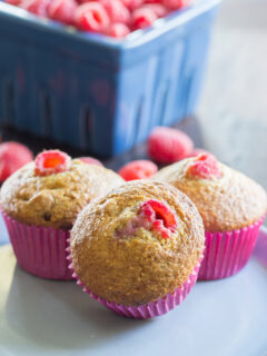 Raspberry Bran Muffins Image
