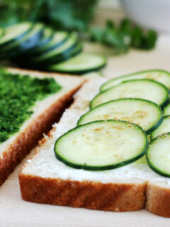 Cucumber and Mint Cilantro Chutney Tea Sandwiches Pic