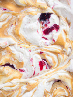No Churn Peanut Butter & Jelly Ice Cream Image