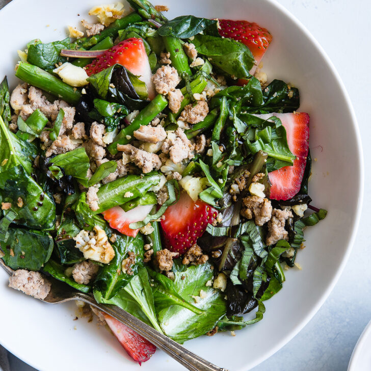 Strawberry Balsamic Paleo Cauliflower Rice Ground Turkey Skillet Photo