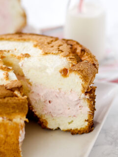 Strawberry Cream Angel Cake Pic