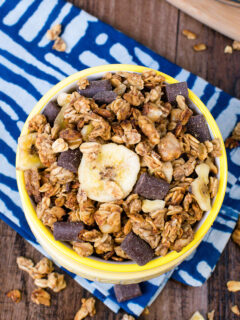 Peanut Butter Banana Chocolate Chunk Granola Pic
