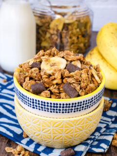 Peanut Butter Banana Chocolate Chunk Granola Picture