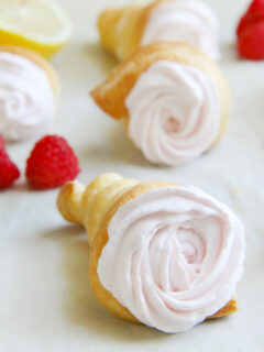 Lemon Raspberry Cream Horns Image