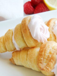 Lemon Raspberry Cream Horns Photo
