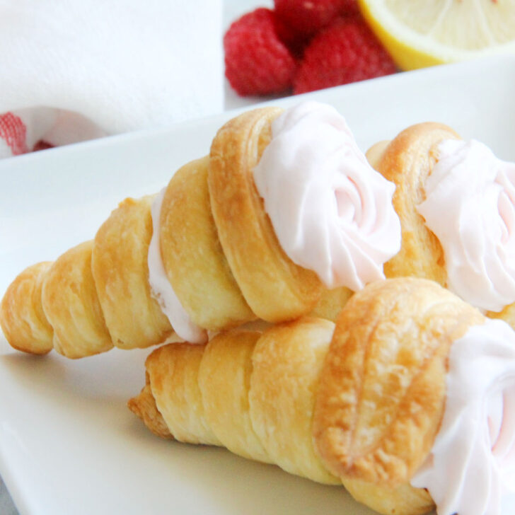 Lemon Raspberry Cream Horns Photo