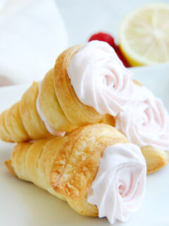 Lemon Raspberry Cream Horns Pic