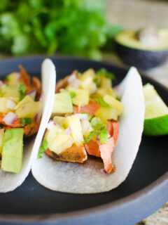 Paleo Salmon Tacos with Pineapple Salsa Image