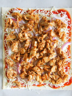 Puff Pastry BBQ Chicken Pizza Image
