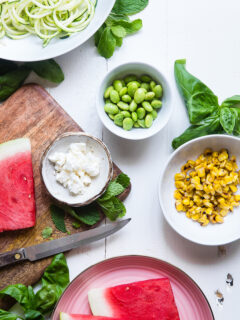 Summer Maple Lime Watermelon Zoodle Bowl Picture