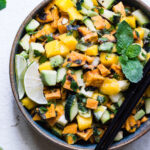 Thai Mango Avocado Salad with Grilled Sweet Potatoes Photo