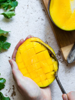 Thai Mango Avocado Salad with Grilled Sweet Potatoes Picture