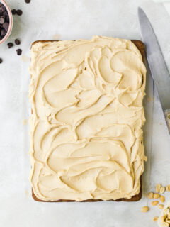 Banana Sheet Cake with Peanut Butter Frosting Pic