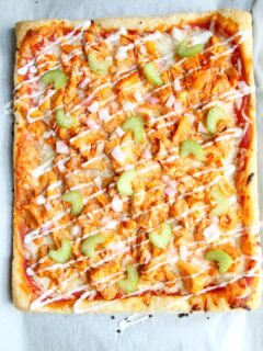 Buffalo Chicken Puff Pastry Pizza Image