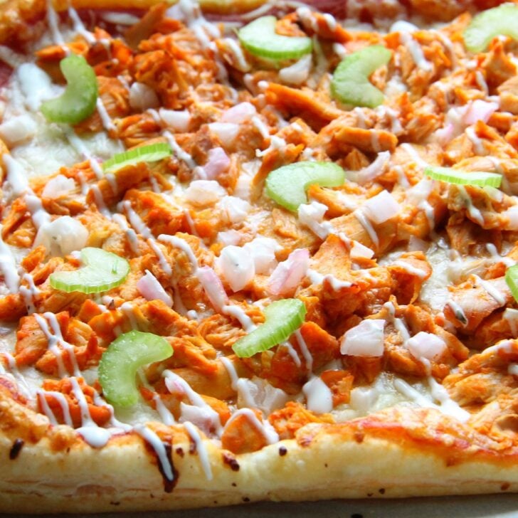 Buffalo Chicken Puff Pastry Pizza Photo