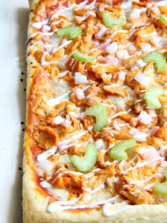 Buffalo Chicken Puff Pastry Pizza Pic