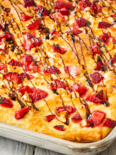 Easy Focaccia with Strawberries and Feta Image