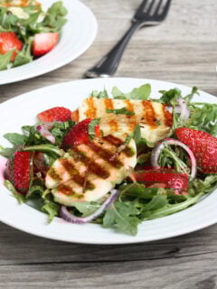 Grilled Halloumi Strawberry Salad Photo