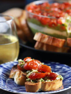 Avocado Ricotta Tomato Pesto Layer Dip Image